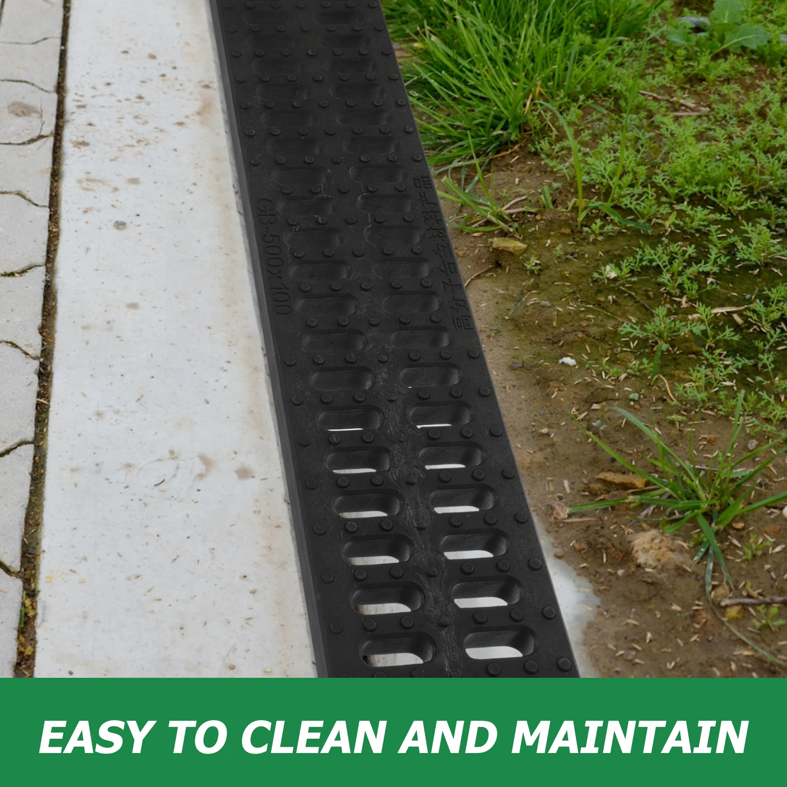 

High Molecular PE Polymer Trench Drain Grate Kitchen Sewer Cover Strainer Supply Easy Installation