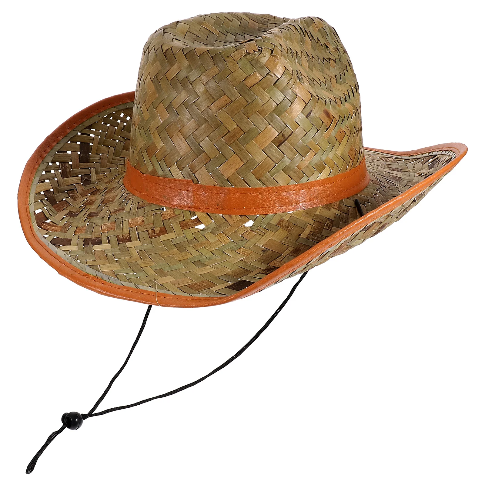 Chapeau de plage en paille pour hommes, protection solaire extérieure à large bord