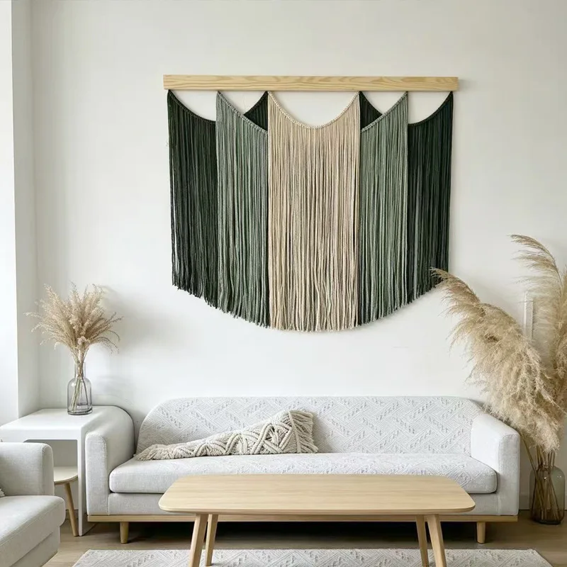 Minimalist geometric design, artistic tapestry, decorative tapestry