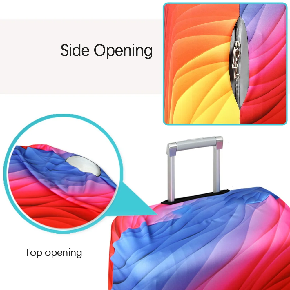 18-32Inch Luggage Cover Elastic Suitcase Cover Full Body Print Suitcase Protective Case Suitcase Luggage Protector Dust Cover