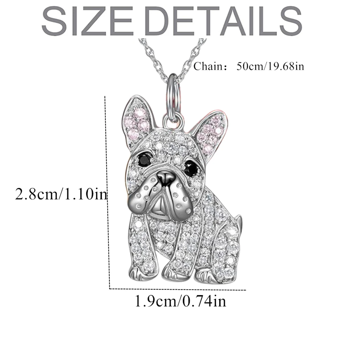 Exquisite Cute White Bulldog Pendant Necklace for Women Elegant Pet Puppy Jewelry Animal Accessories Dog Lovers Gifts