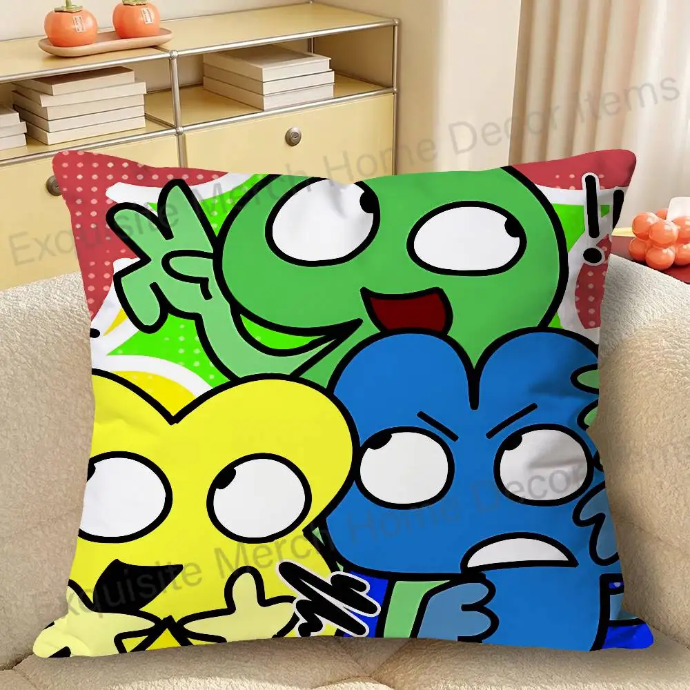 Four Two X B-Battle For Dream Island Print Pillow Case Aesthetic Bedroom Decor 30x30 40x40 45x45 50x50 60x60 65x65cm