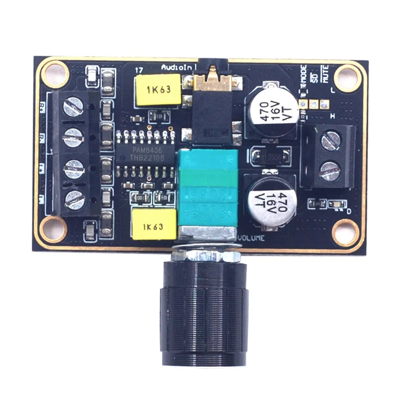 Papan Amplifier Audio Digital PAM8406, papan penguat daya Audio modul Amplifier DIY kelas 5V D Stereo 5W + 5W