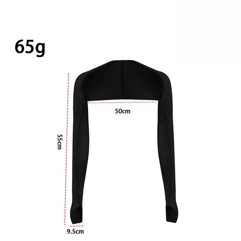 Oversized Integrated Shoulder Ice Sleeves Sun Protection Fake Arm Cover Shawl Unisex Summer Outdoor Cooling Breathable Stretchy