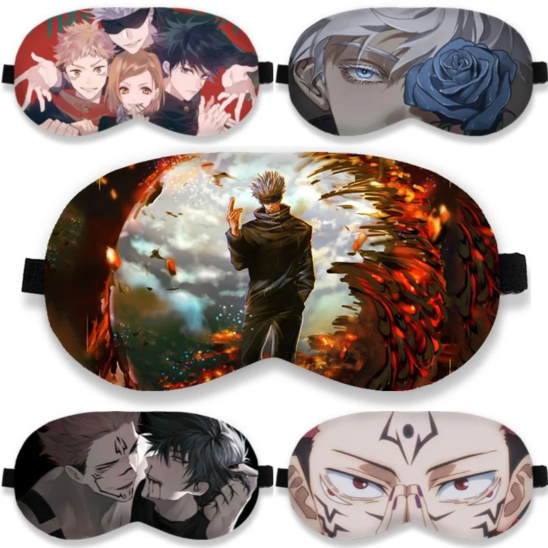 99% Light Blocking, Jujutsu Kaisen, Anime Shade Eye Patch,Ultra-Soft Sleeping Blindfold,Breathable Eyes Mask Cover,Cosplay Props