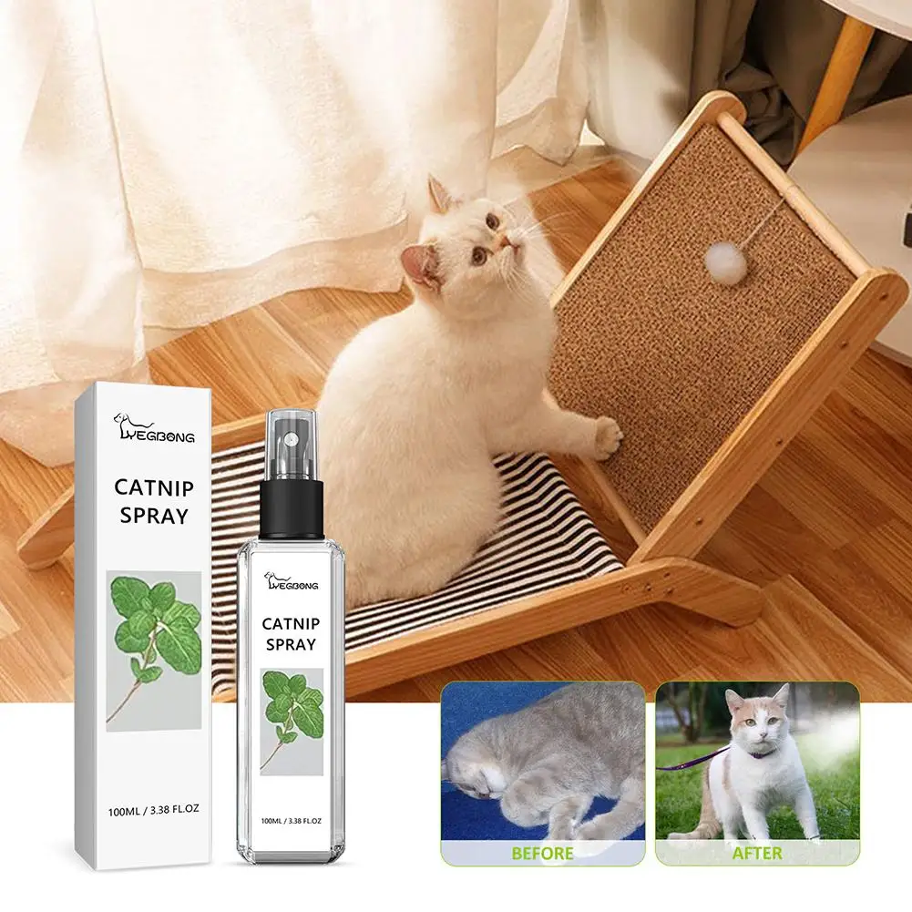 

Cats Catnip Spray Relieve Stress Dogs Enhance Pet Attractant Anxiety Long-Lasting Care Pet Calming Health Spray Anti T2R9