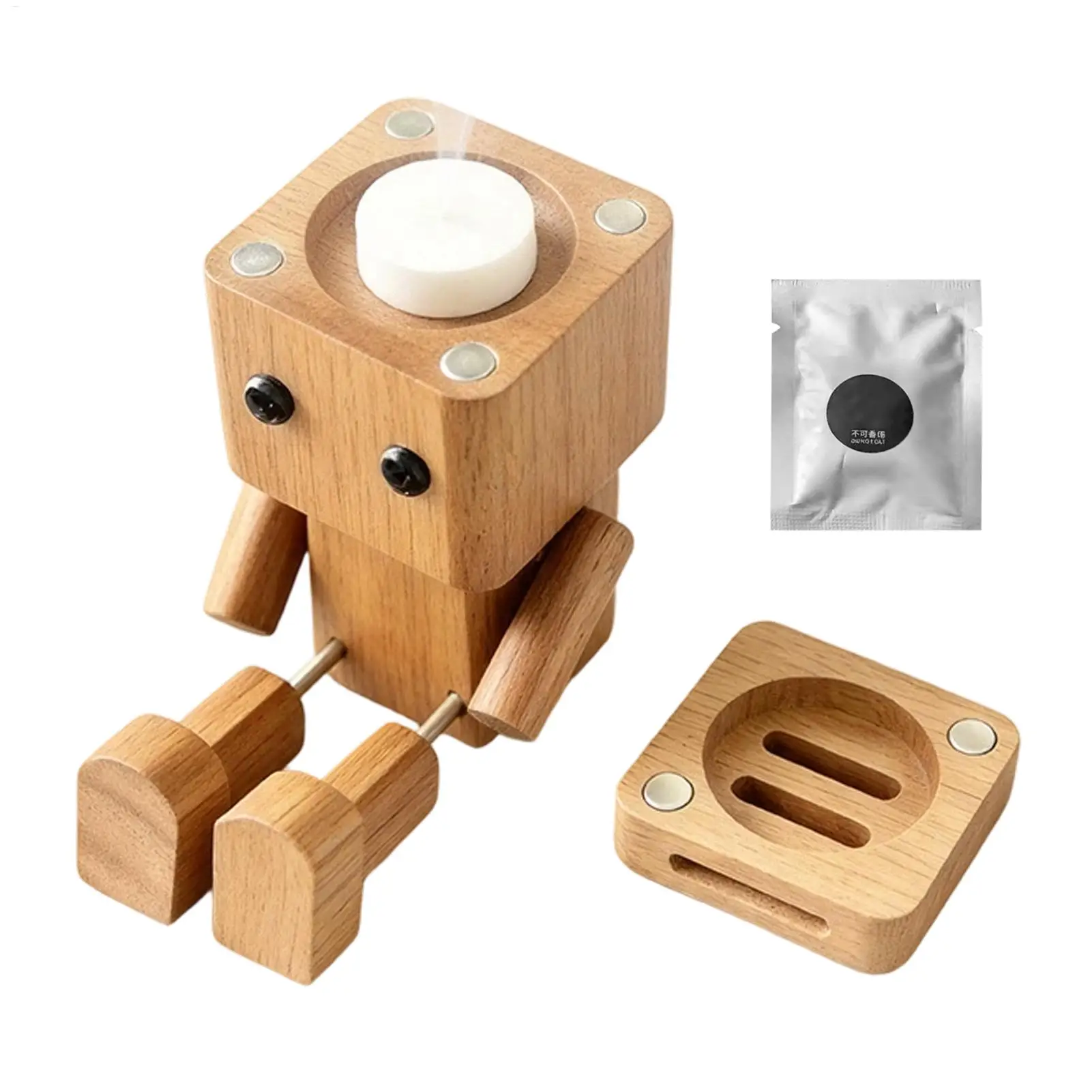 Difusor de Aroma para Carro com Clipe de Ventilação, Difusor de Madeira com Figura de Homem Engraçado Balançando as Pernas, Perfume para Interior de Automóveis e Caminhões
