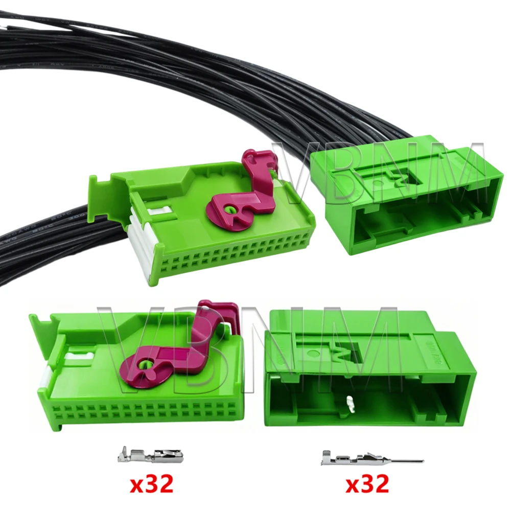 32 Pin 1J0972977C 1719057-1 1719058-1 Automotive ECU Wiring Plug For Audi VW Seat Skoda Instrument Dashboard Connector