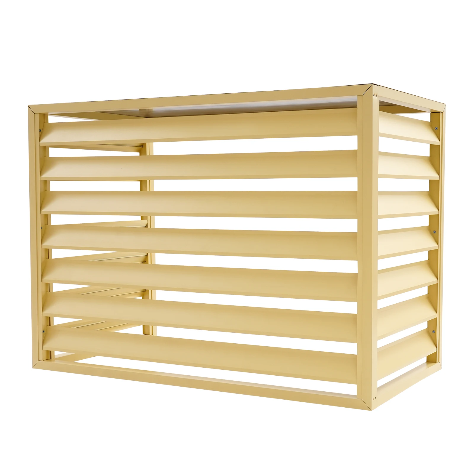 

Желтый забор кондиционера для наружных блоков, крышка забора переменного тока для конфиденциальности, защитный забор блоков переменного тока