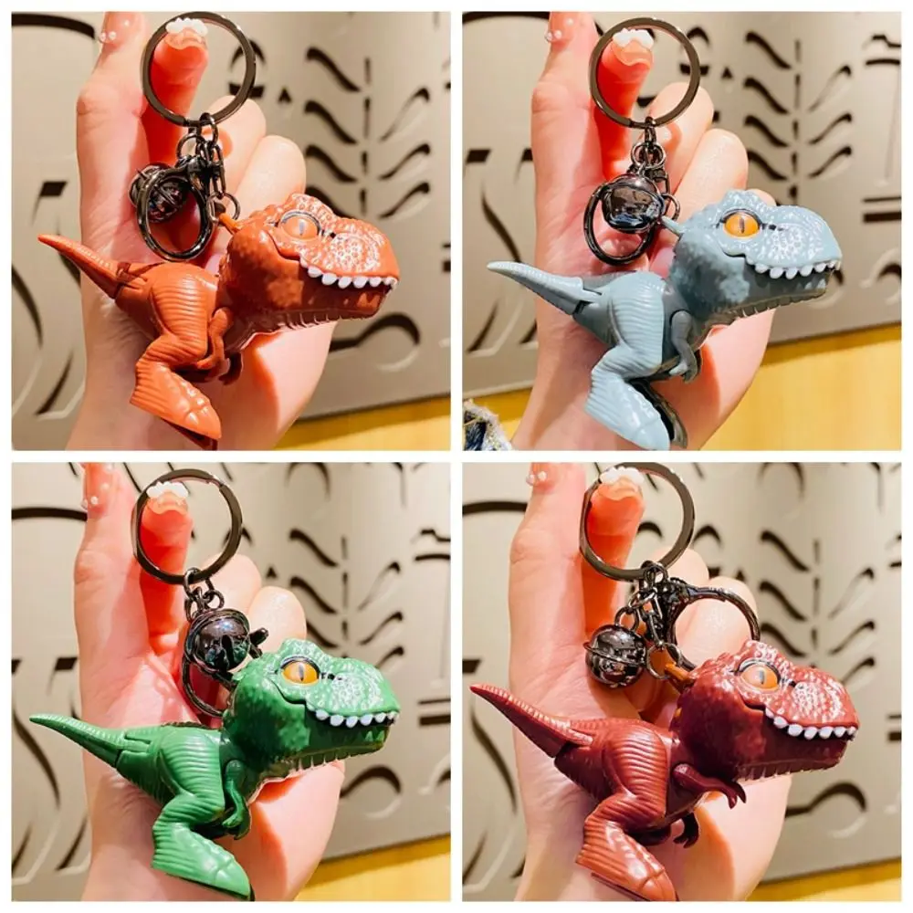 Cartoon Dinosaur Tyrannosaurus Rex Keychain Tyrannosaurus Rex Simulated Dinosaur Hand Biting Dinosaur Keyring Trend Plastics