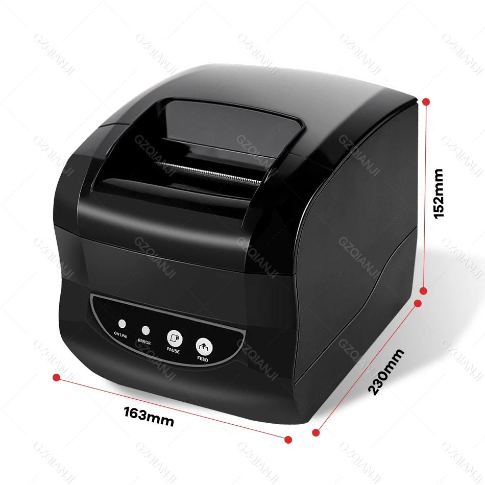 Xprinter-Impresora térmica de etiquetas de XP-365B, máquina de impresión de códigos de barras de 20-80mm, 58mm, 80mm, para Windows/Linux, Bluetooth, USB