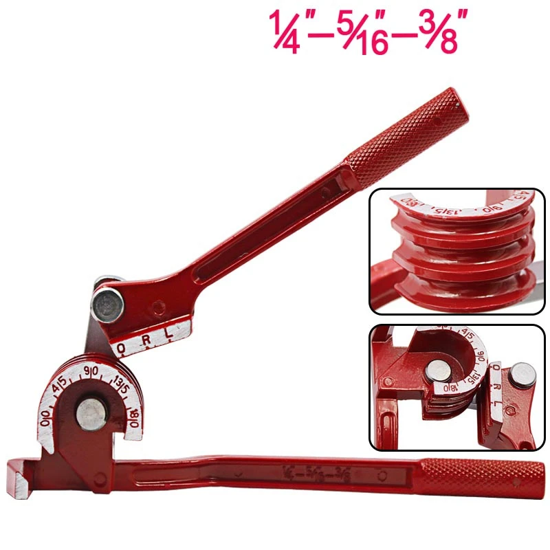 Heavy Tube Tubing Pipe Bender 3 in 1 90°/180° 6mm / 8mm / 10mm Aluminum Copper Steel Fuel Brake Lines Manual Bending Elbow Tool