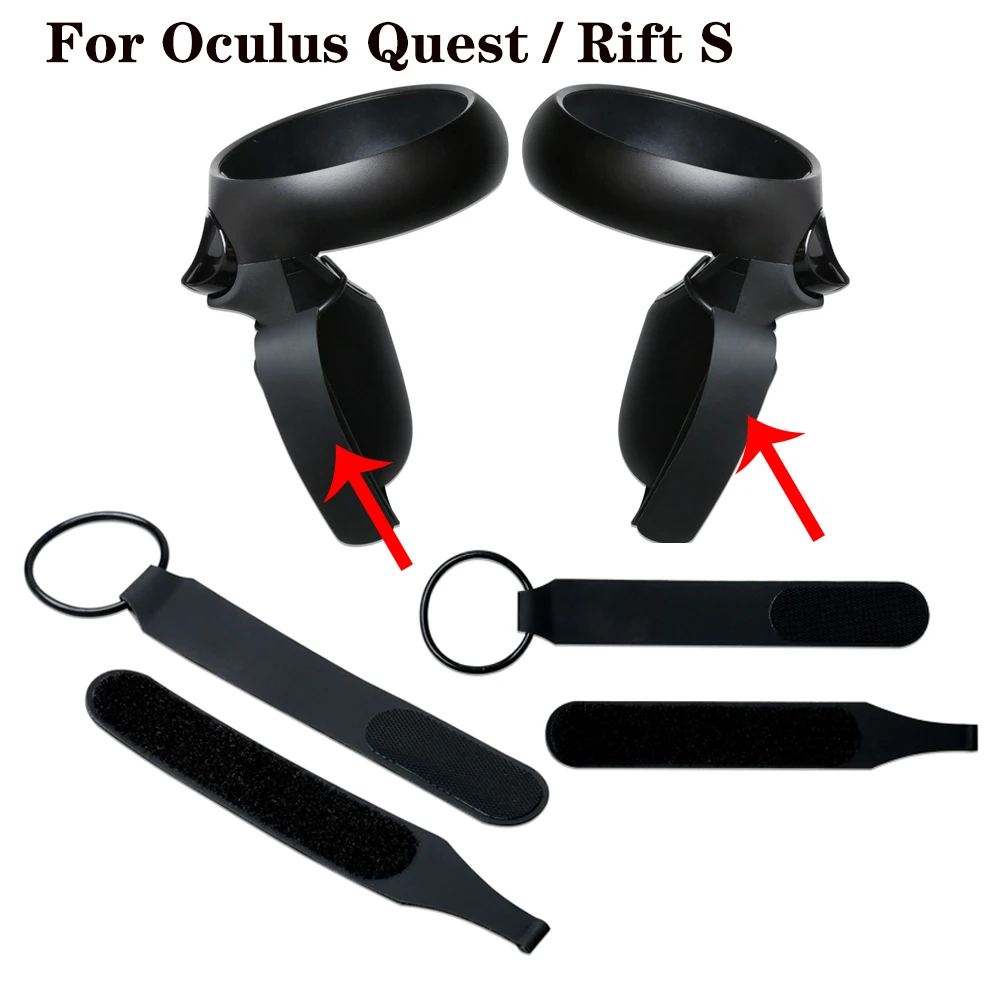 

For Oculus Rift S Fixed Strap Touch Controller Grip Adjustable Knuckle Wrist Sling for Oculus Quest Non-slip Band VR Accessories