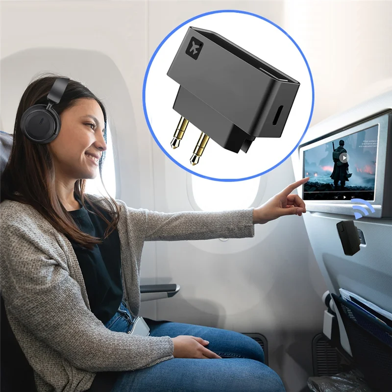 A37T-Headphones Wireless Adapter Airplane Wireless Adapter For Aptx HD/LL/Adaptive/Aptx/Sbc