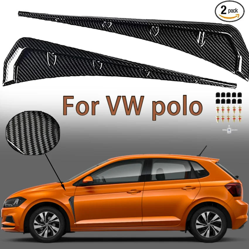 Car Fender Side Vents Air Wing Vent Trim Sticker For VW Polo Mk3 Mk4 Mk5 Mk6 GTI 86C 6N 6N2 6KV 6Q 9N 9N3 6R 6C 61 AW BZ Vento