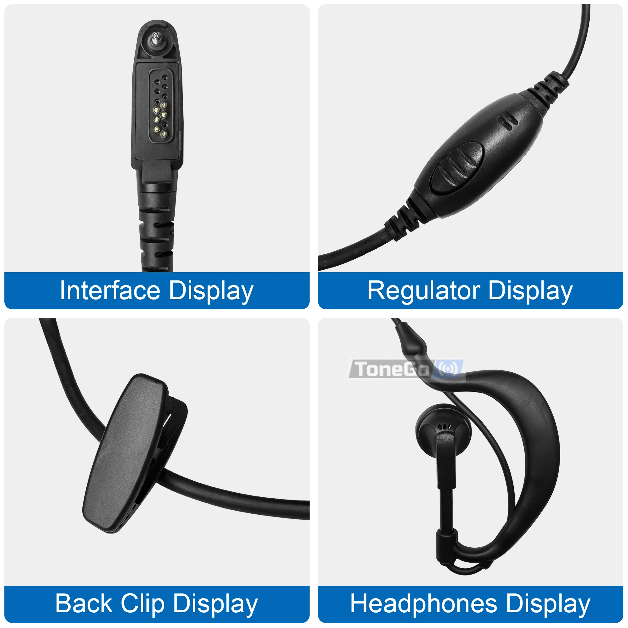 iradio UV-98 Plus Headset GP328 Plus Acoustic Tube Headset Big PTT Earphone Mic For RT-880 GP344 GP388 GP644 PTX700 Plus Radio