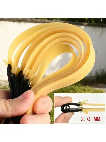 2.0mm 두께 슬링샷 고탄성 고무 밴드 고정밀 라텍스 저항 밴드 슬링샷 사격 액세서리