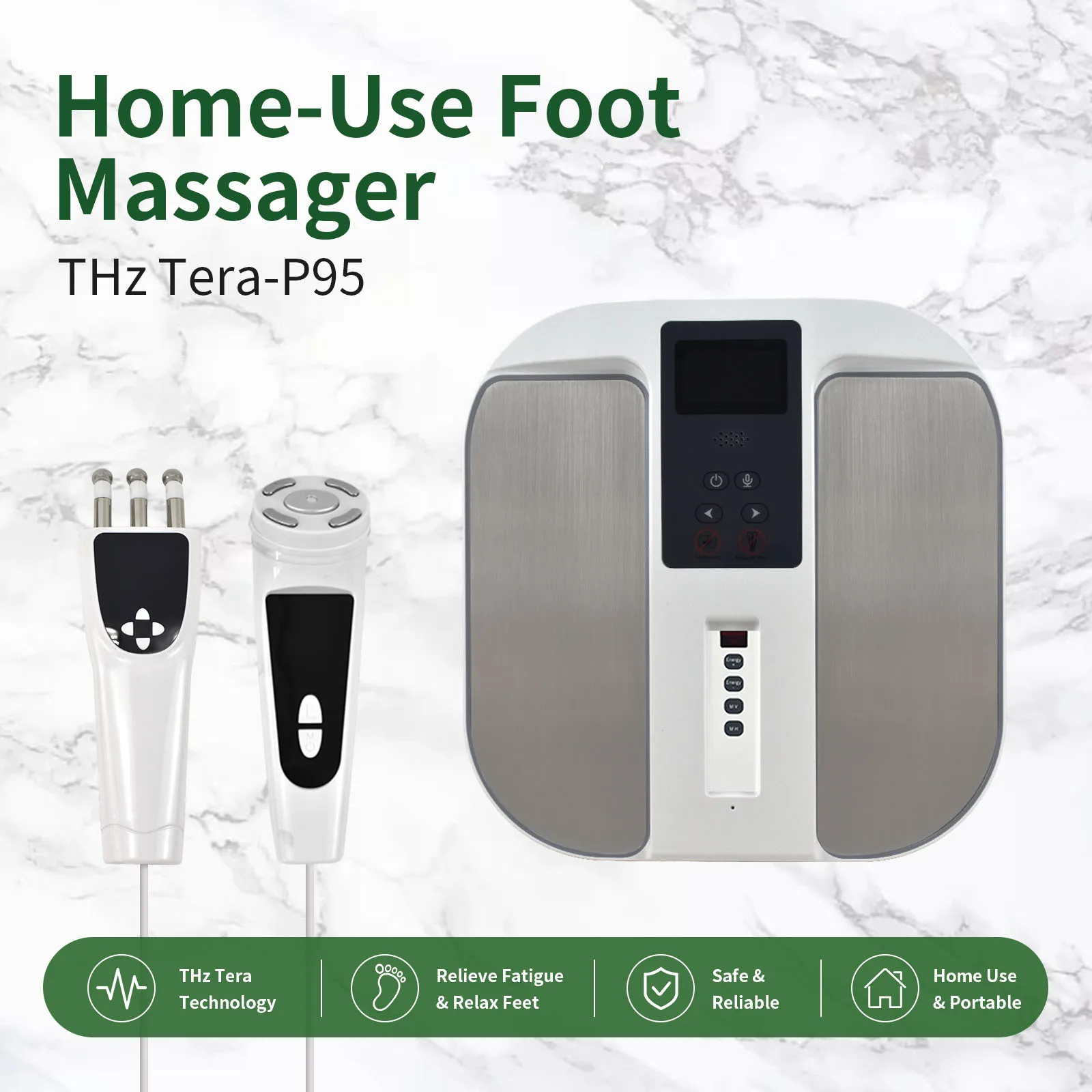Terahertz P95 P90+ Megaenergy Thermomagnetic Foot Massager Dual Probe Bioresonance Foot Relaxation Machine Wellness Equipment