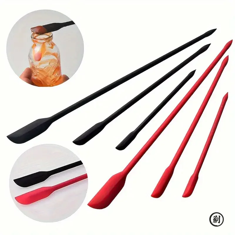 3-Piece Mini Silicone Spatula Set - Heat Resistant, Multiple Sizes for Jar, Bottles and Kitchen