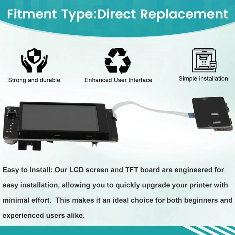 For Artillery 3D Printer LCD Screen And TFT Board Easy Installation High Sensitivity Touch Control For Sidewinder X1