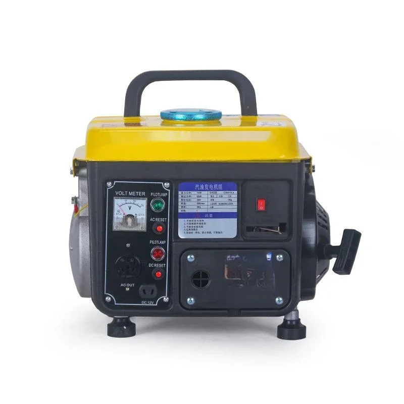 Upgrade 220V 600W 2HP 4L Small Generator Mini Gasoline Generator Mini Portable Household Silent Manual Generator