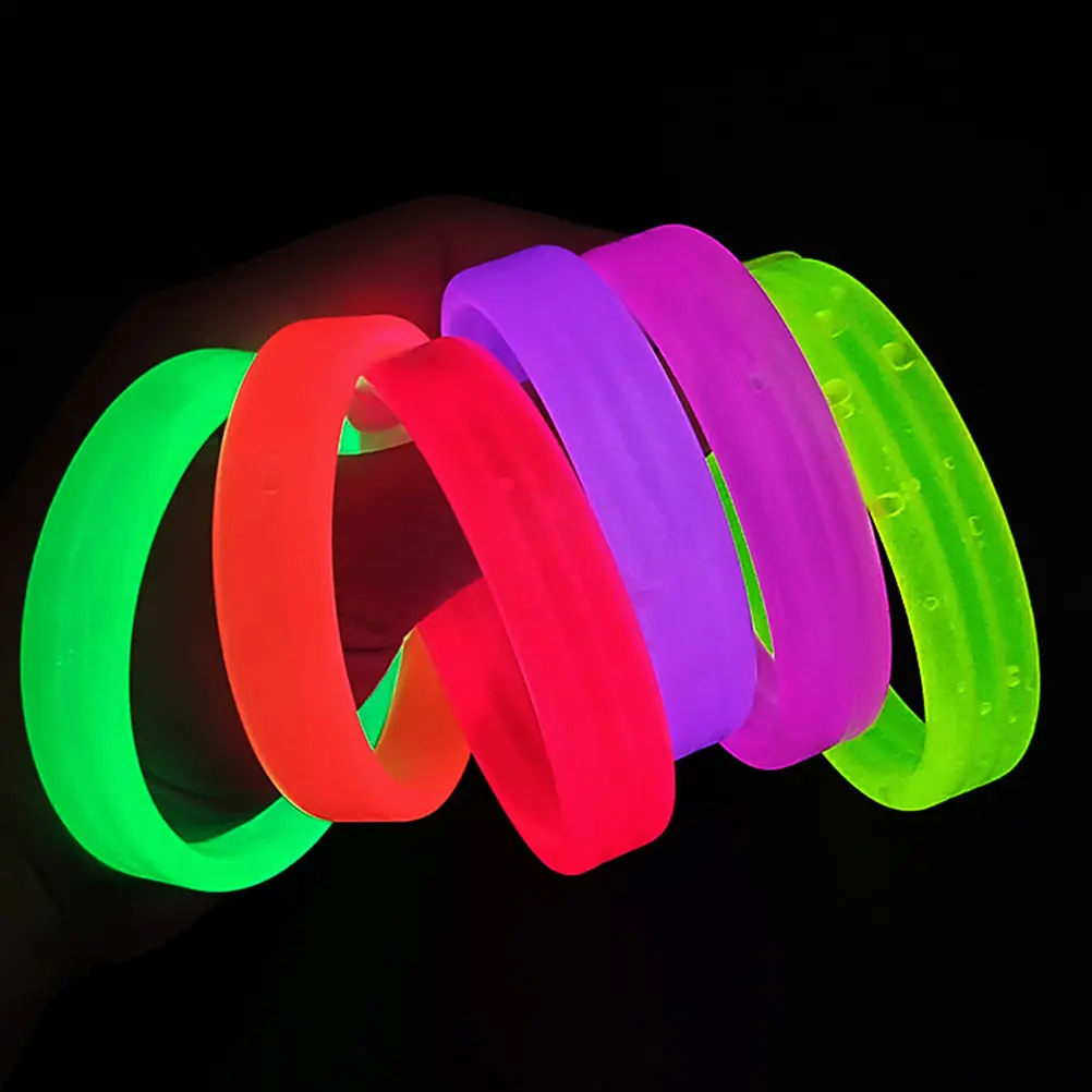 

10Pcs Glow Bracelet High Brightness Light-Up for Party Concerts Bar Ktv Fluorescent Glowing Bracelets