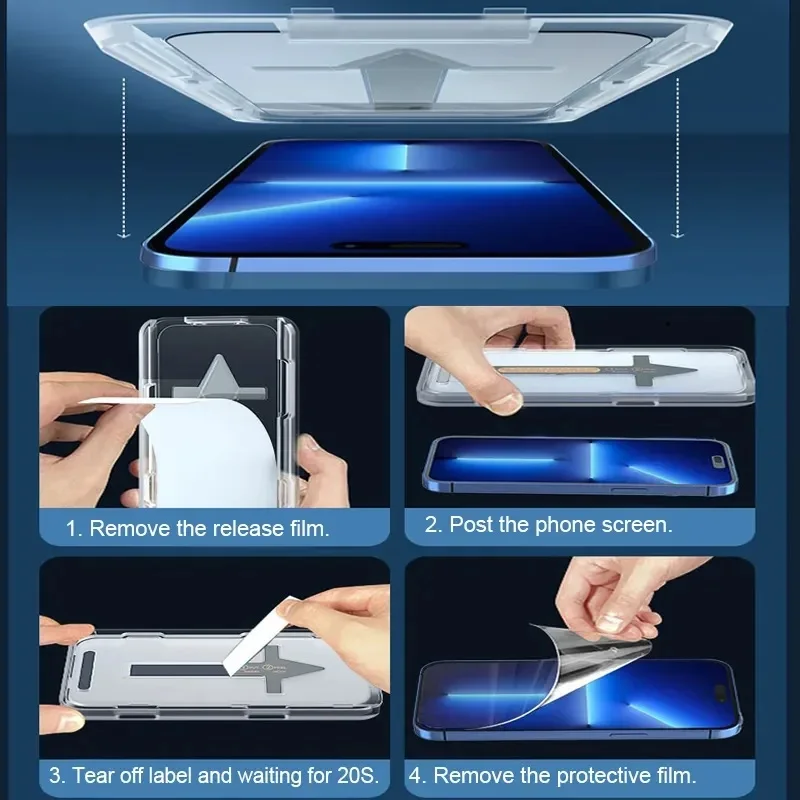 Eenvoudig Te Installeren Gehard Glas Voor Iphone 16 15 14 Pro Max 11 12 13 Harde Schermbeschermer Iphone Xr Xs 15 14 16 Pro Beschermende Film