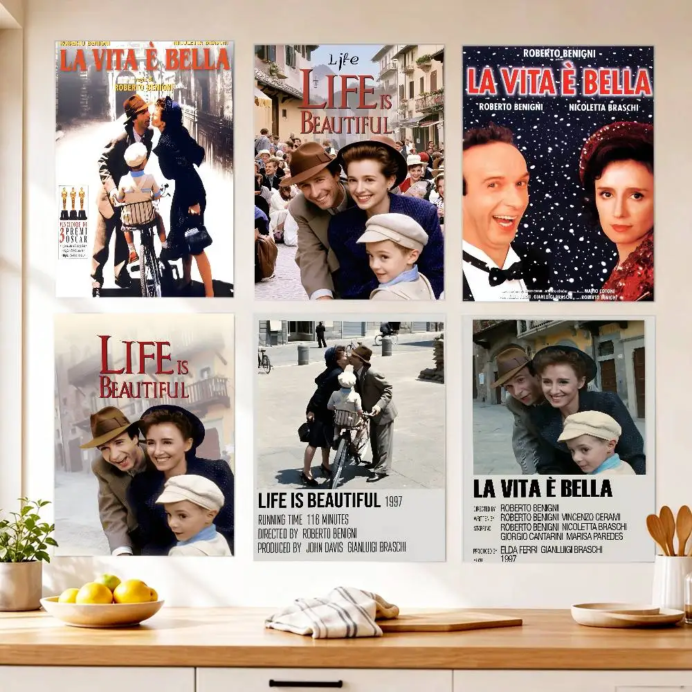 La vitae bella 1997 Life Is Beautiful Poster canvas HD aesthetic Printing Paper Wall Art for Living Room Bar fashion Home Decor