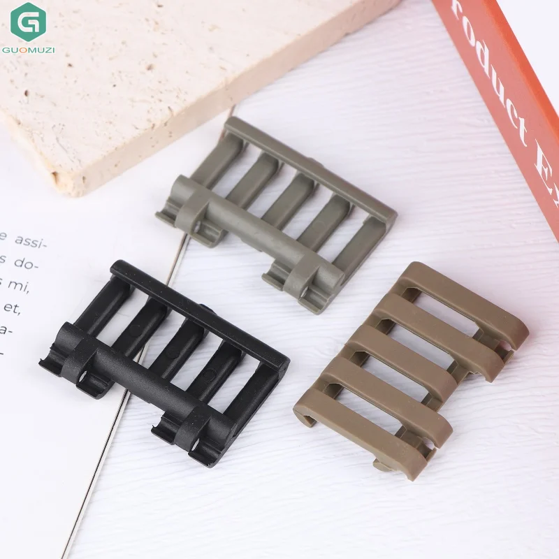 Picatinny 5 Slot Rattail Line Strip 20mm Rail Cover PEQ 15 M600C Airsoft Rifle Accessories Pressure Switch Wire Holder Wire Loom