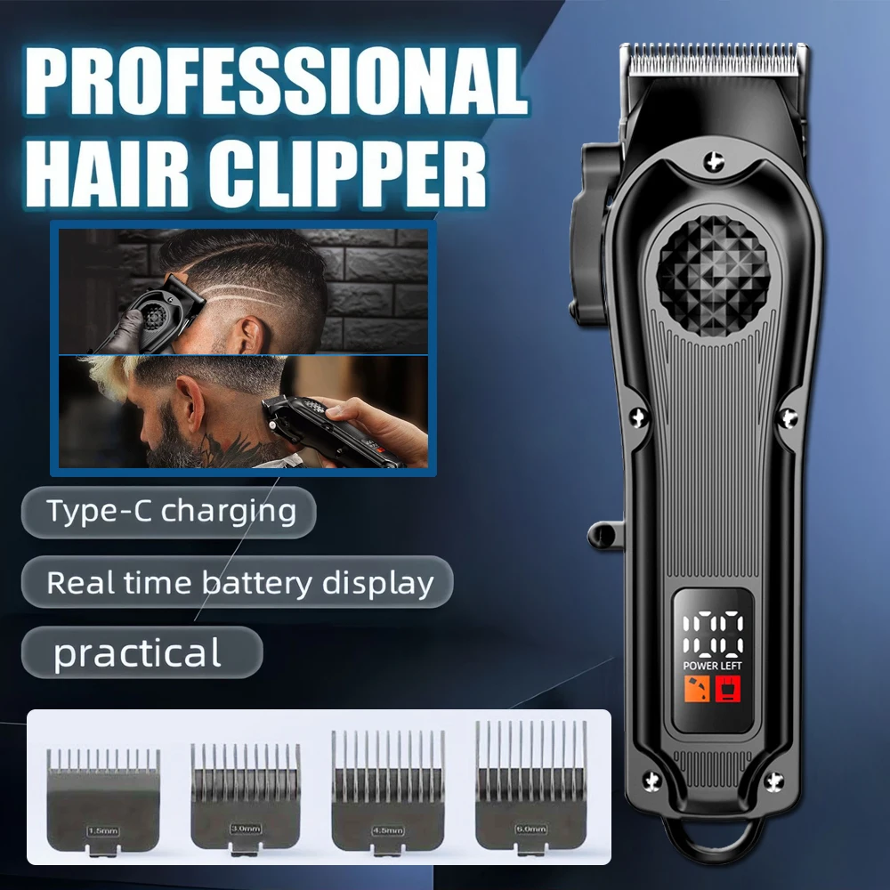 

Профессиональная беспроводная машинка для стрижки волос для мужчин, электрическая парикмахерская машинка для стрижки волос и триммер, перезаряжаемые инструменты для стрижки волос