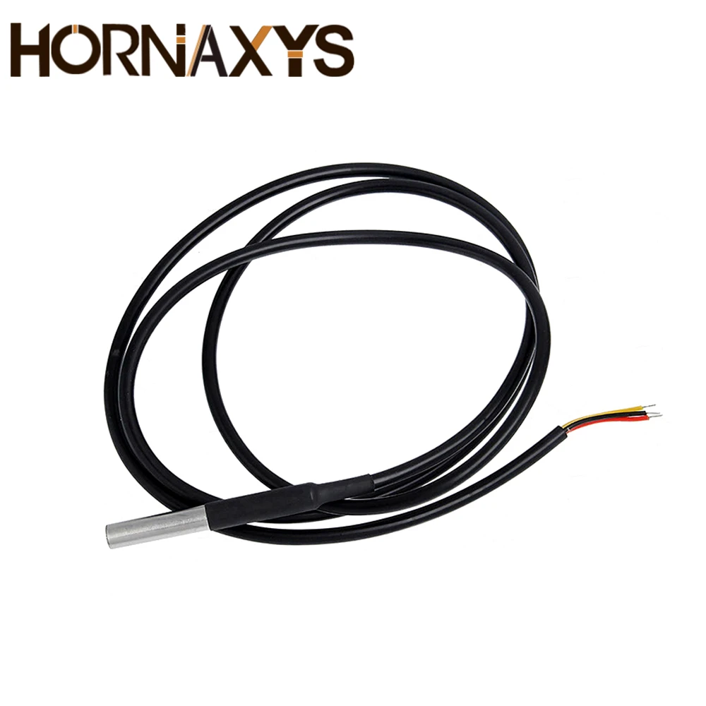 10PCS Waterproof 18B20 Temperature Probe DS18B20 Temperature Sensor Stainless Steel Package 1Meter/2Meter/3Meters Wire