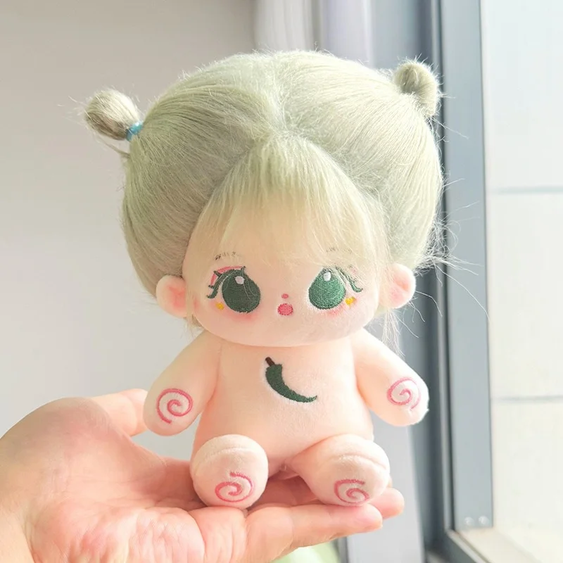 20cm Cute Plush Cotton Idol Doll With Clothes Stuffed Super Star Figure Dolls No Attribute Fat Body Doll Can Change Clothes Gift