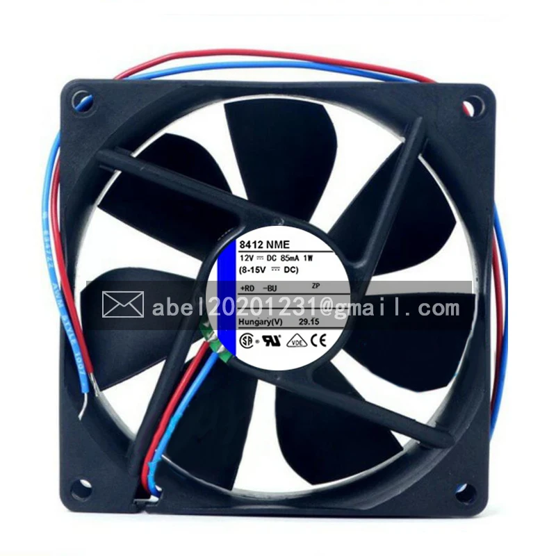 

BRAND NEW 8412NME 8412 NME DC 12V ORIGINAL COOLING FAN COOLER 80 x 80 x 25 mm