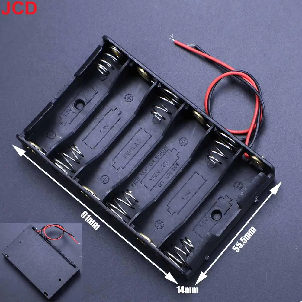 2 قطعة 1 2 3 4 5 6 فتحات منافذ AA 2AA 3AA 4AA 1.5 فولت 3 فولت 4.5 فولت 6 فولت حجم قوة بطارية حقيبة للتخزين حامل الصندوق 3Xaa 2xaa aa مع يؤدي