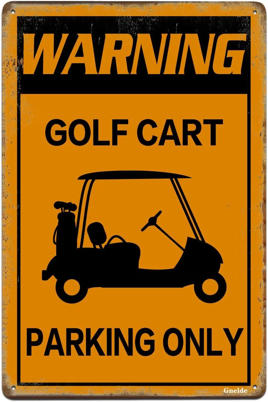 1p,Vintage Rustic Metal Sign - Parking Only -  Inch - Wall Mount - Parking Sign
