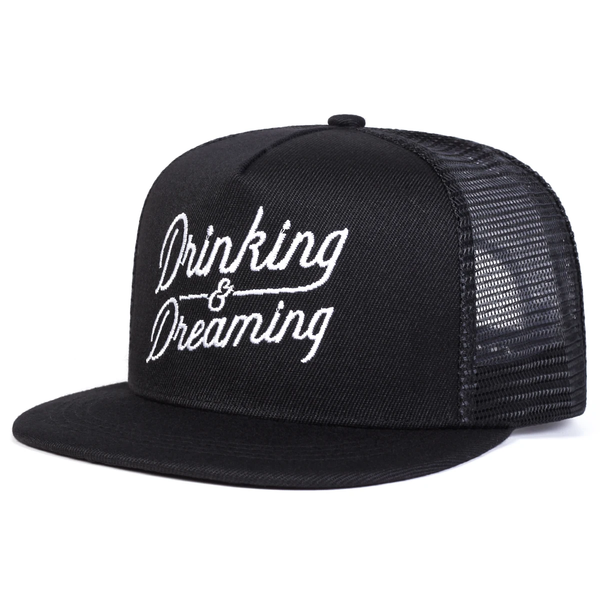 Unisex DRINKING DREAMING Embroidery Hip-hop Net Hats Spring Summer Outdoor Adjustable Casual Baseball Caps Sunscreen Hat Cap