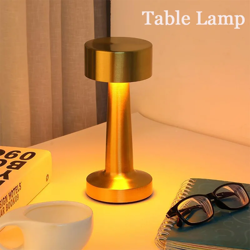 Lámpara LED táctil recargable por USB para habitación, mesita de noche decorativa, restaurante, Bar, escritorio, iluminación de ambiente, decoración de luces nocturnas