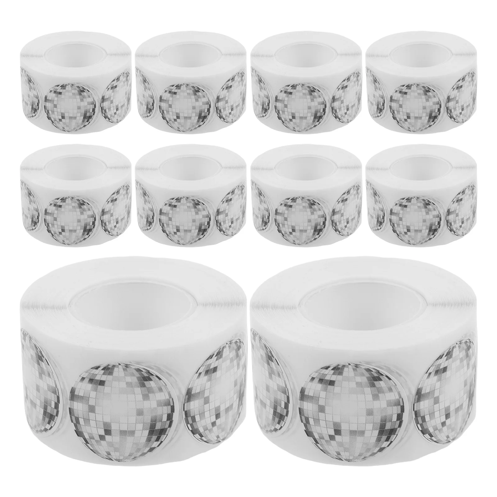 

10 Rolls Party Decor Stickers Disco Ball Decal Self Adhesive Labels For Envelope Scrapbook Bottle Laptop 70S 80S Theme Sealing