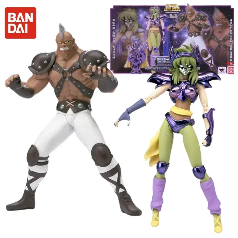 Original Bandai Action Figure PVC, Saint Seiya, Ophiuchus Shaina, Ophiuchus Mito, Prata Anime Modelo, Boneca Brinquedos, Original