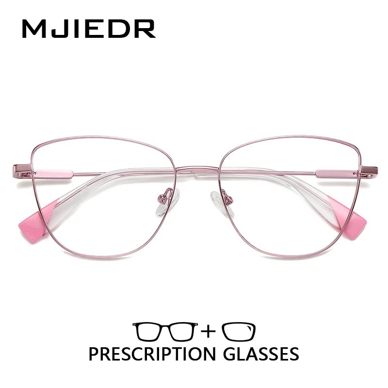 

MJIEDR Women Photochromic Anti Blue Light Reading Glasses Myopia Hyperopia Prescription Color Change Optical Eyeglasses