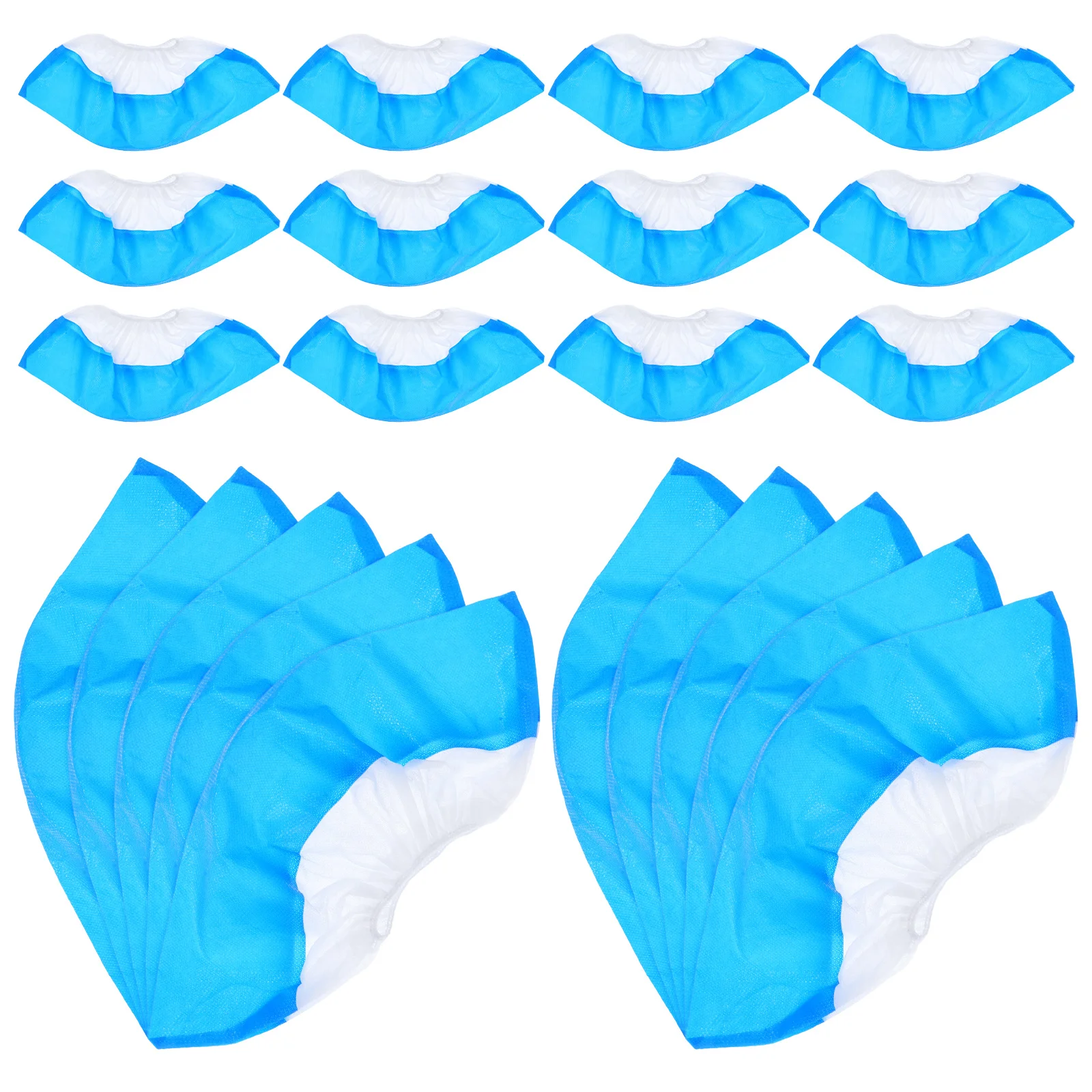 

50 Pcs Dustproof Anti Slip Shoe Covers Disposable Non Woven Foot Cases For Indoor Home Use Protect Floors Carpet