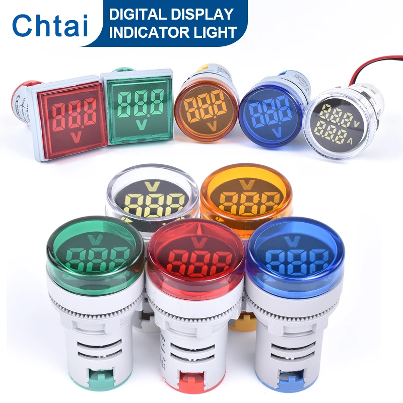 22MM AD16-22 AC 20-500V DC6~100V100A Mini Voltage/Current Meter LED Digital Display Voltmeter Ammeter Indicator Light/Pilot Lamp