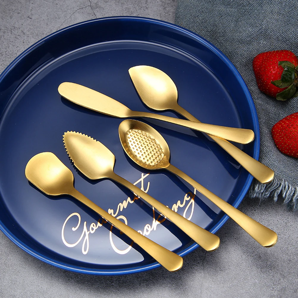 

6pcs Stainless Steel Spoon Creative Cutlery Vintage RustFree Safe FoodGrade Portable Lightweight Retro