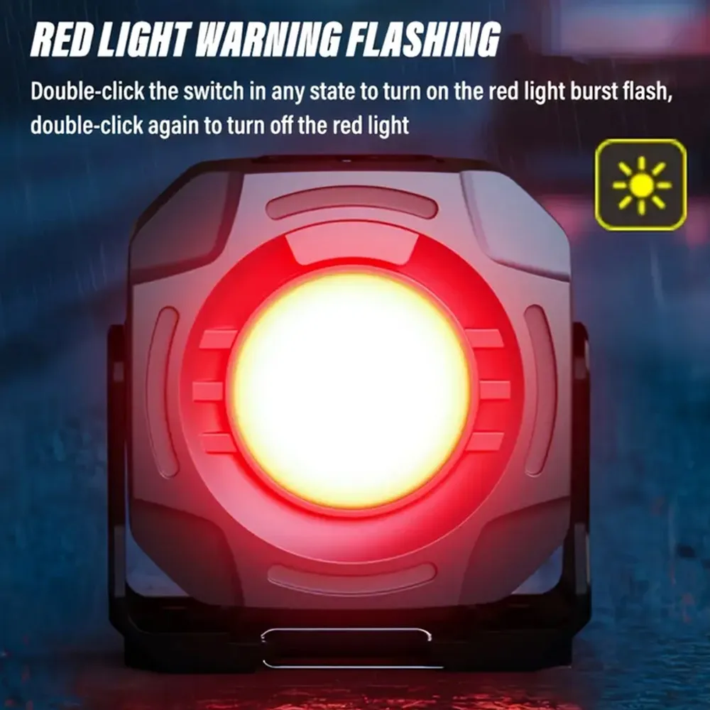 COB Magnetic Work Lamp 6 Modes Rechargeable Portable Spotlight Ultra Bright Outdoor Emergency Camping Hiking Fishing Lights