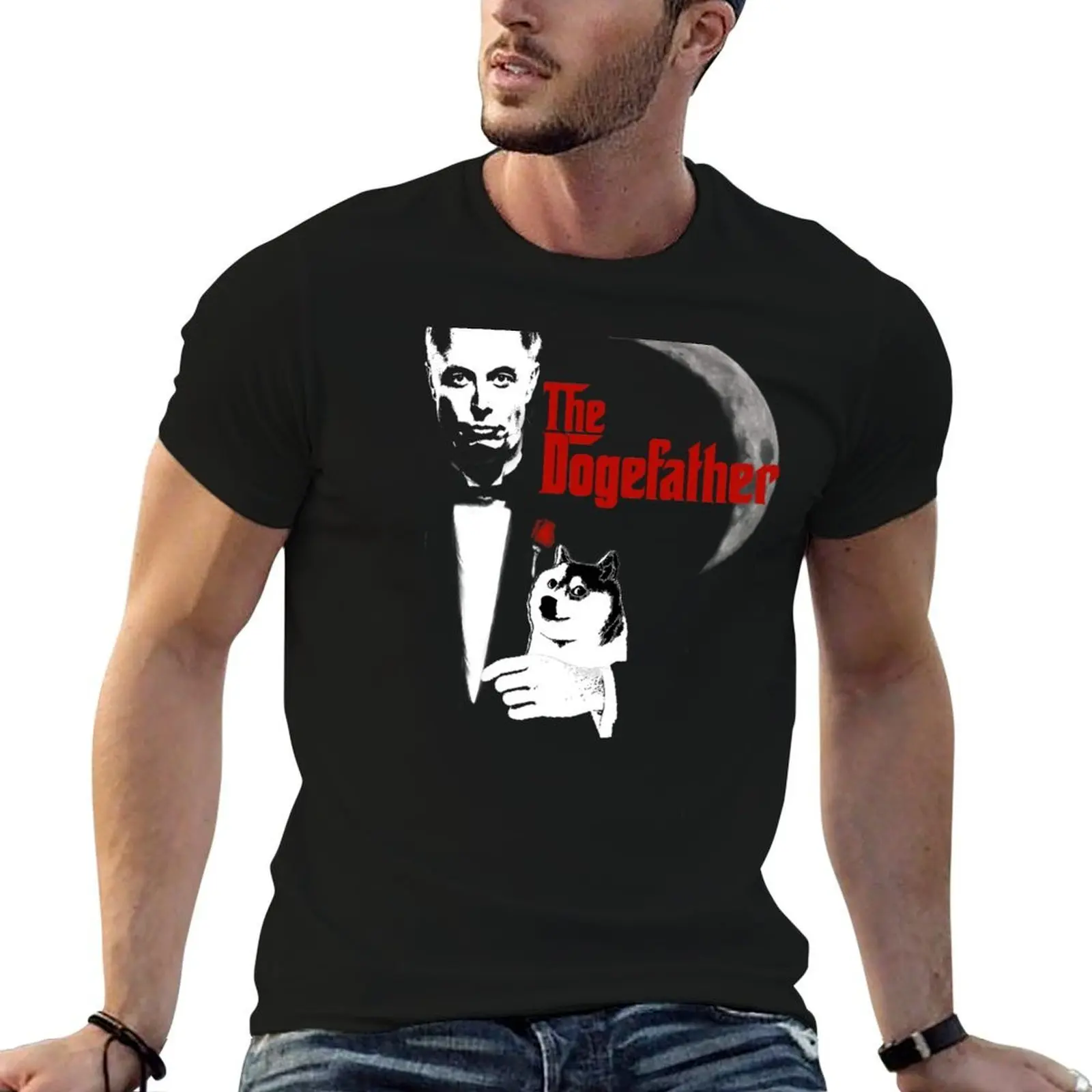 

the dogefather retro T-Shirt man t shirts for men cotton t shirts man 100% t shirt personalised T-shirt