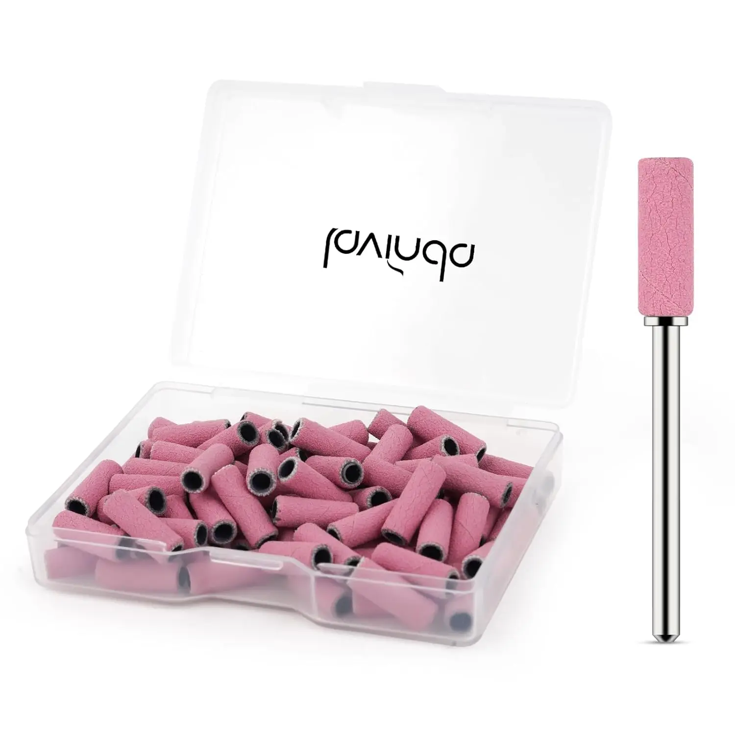 

80-Piece Extra Fine Sanding Bands for Nail Drill, 3.1mm Mandrel, 240 Grit, Acrylic Nail Shaping & Polishing