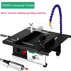 1800W Mini Table Saw Multi-functional Jade Carving Table Grinder  Grinding Cutting All-in-one Machine Desktop Polishing Tools