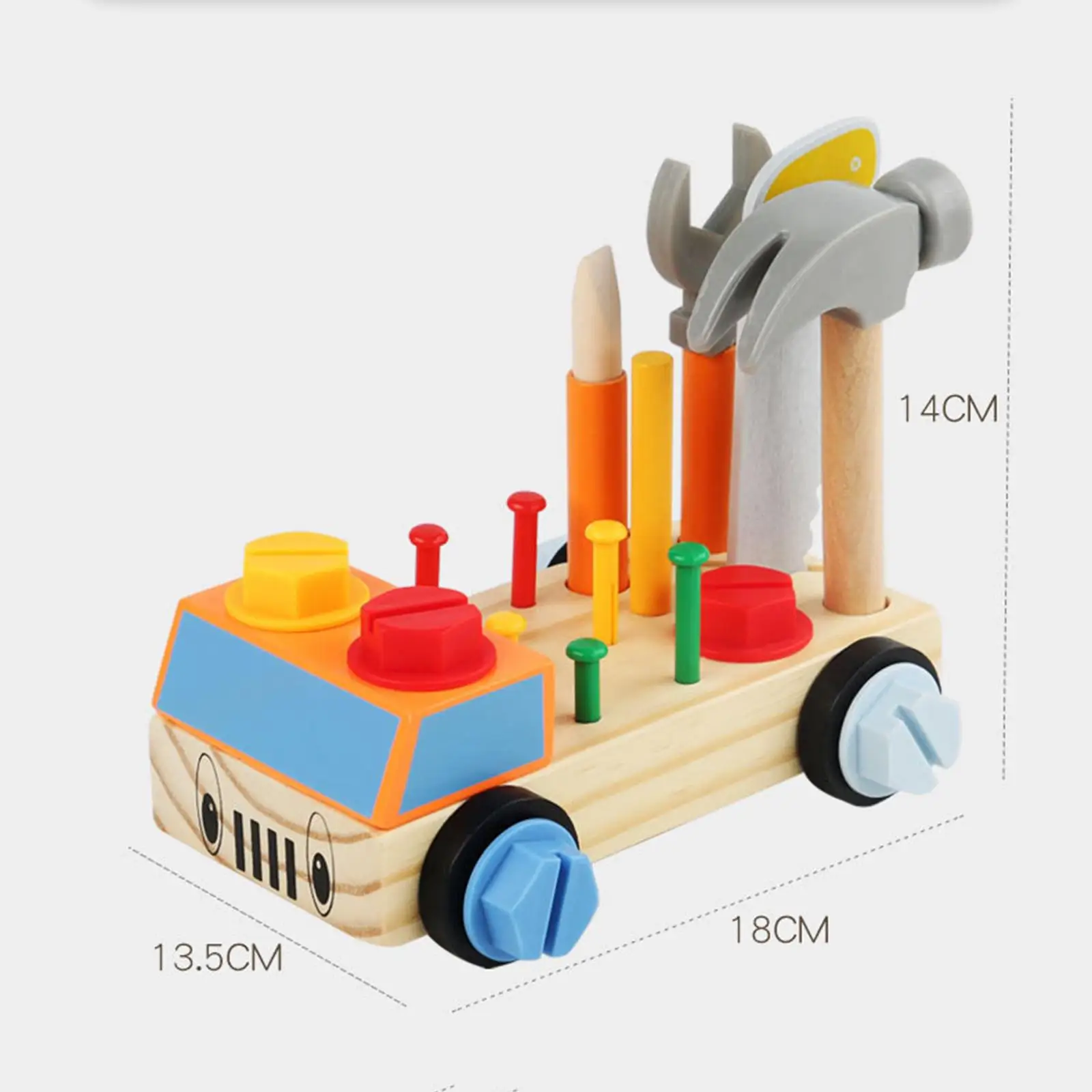 Herramienta de construcción para niños, herramientas de reparación de banco de trabajo, habilidades motoras para carpintería