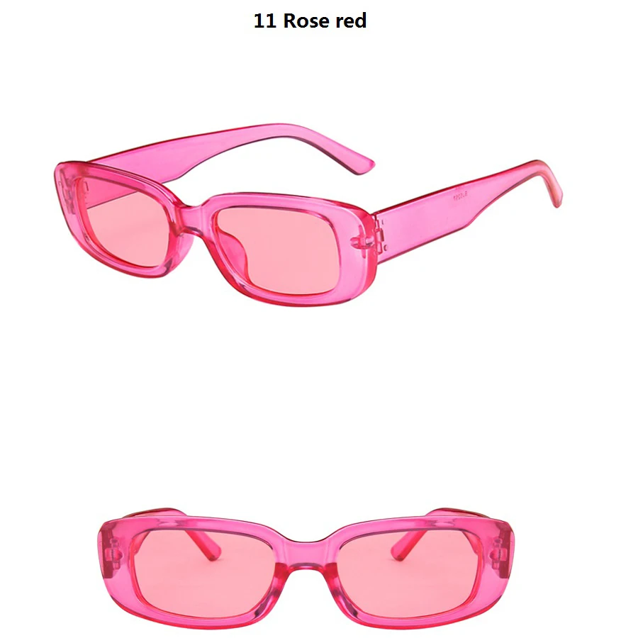 28PCS Kleine Rechteck Muster Sonnenbrille Für Frauen Vintage Marke Designer Quadrat Sonnenbrille Weiblichen Brillen Anti-glare UV400 – Detail 11