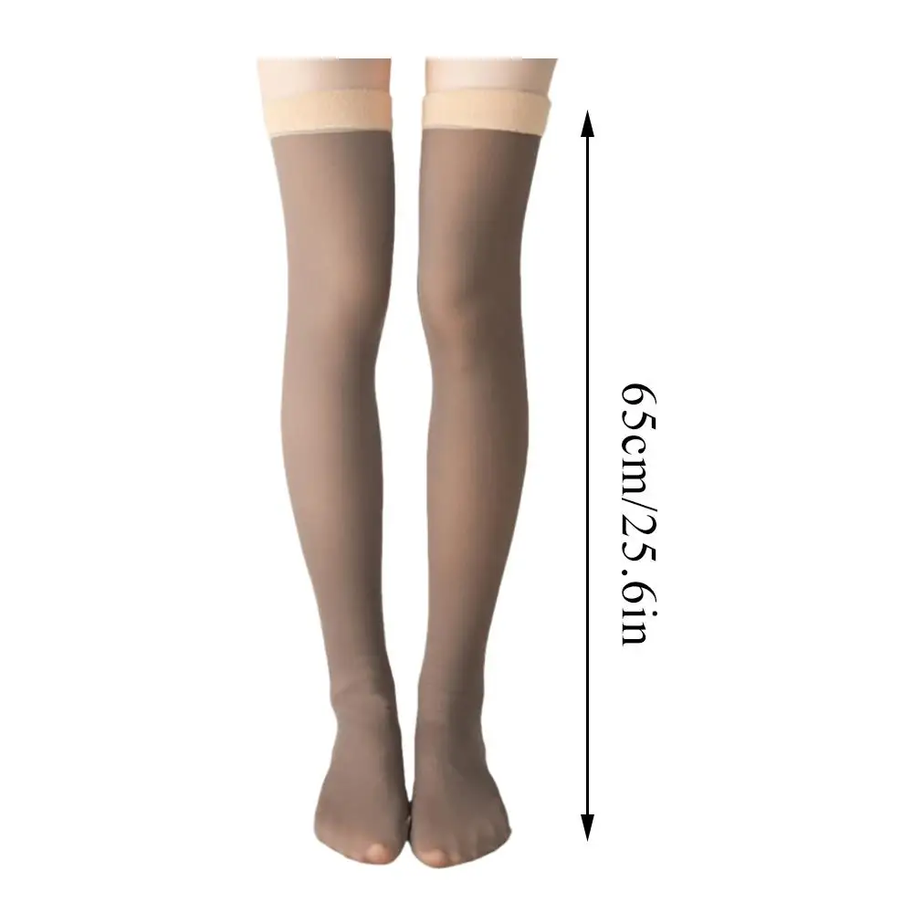 New Winter Thicken Thermal Overknee Stockings for Women Warm Fleece Velvet Stockings Knee-protecting Thigh-high Long Socks